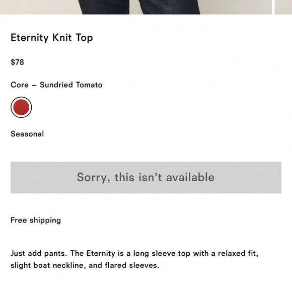 Reformation Eternity Knit Top in Sundried Tomato Red XS - Picture 4 of 8